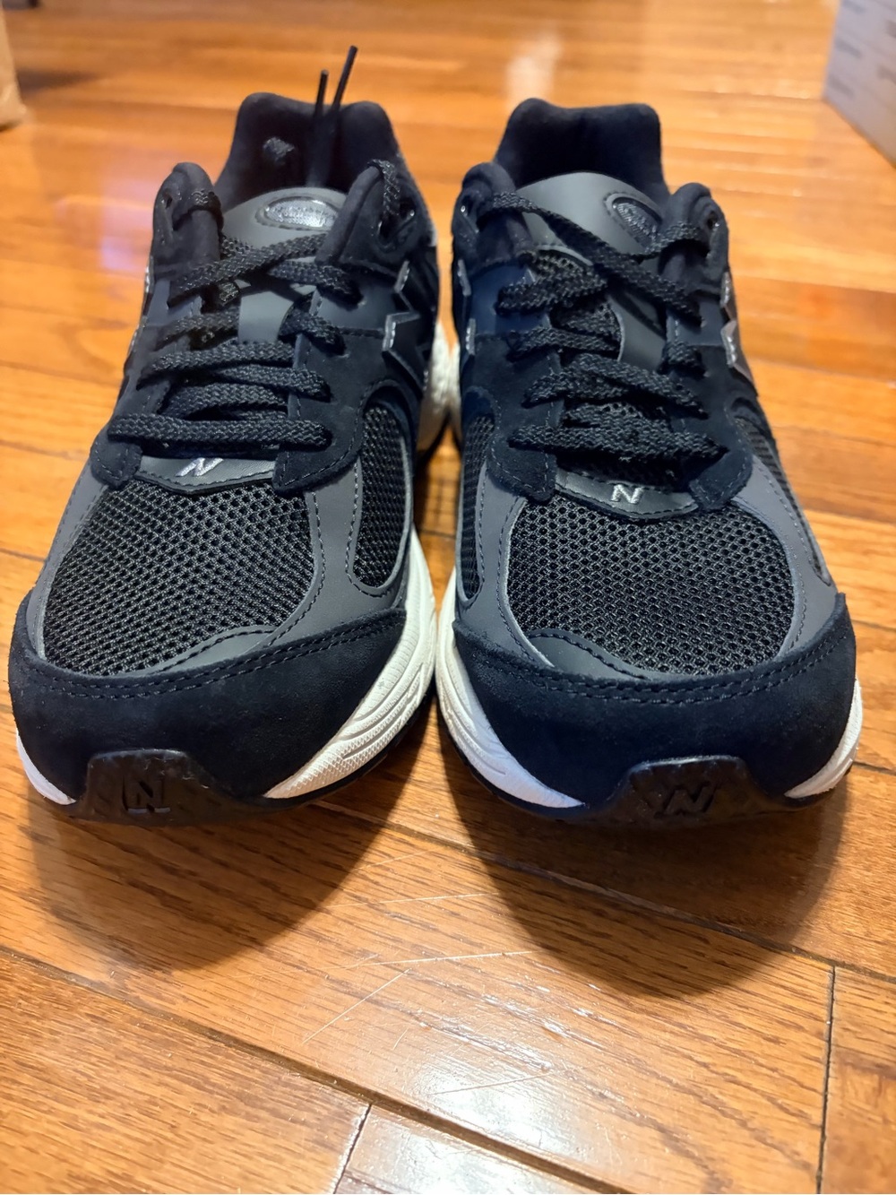 New Balance 2002 Kids Black and Gray Mesh Sneakers